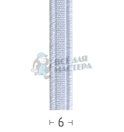 Резинка башмачная 6мм. Белая