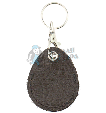 Чехол брелок «Капелька» с карабином, цв.коричневый 