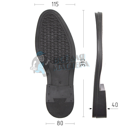 Подошва муж. Киров 90555 р. 42, цв. черный