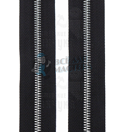 Молния-рулон Т5 "Judson" металл, усил. Светлый никель/черная