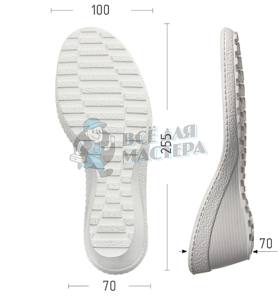 Подошва жен. Киров 80479 р. 36, цв. белый