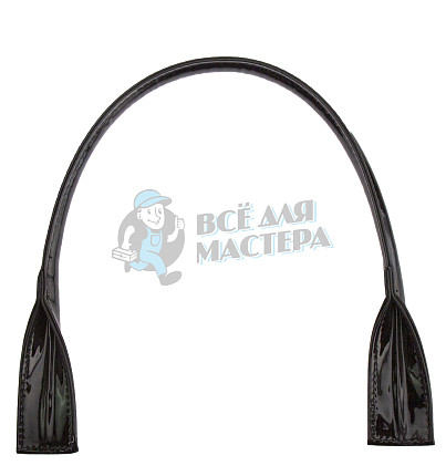 Ручка сумочная круглая с широким креплением 53см (4001-2) Китай Черный лак