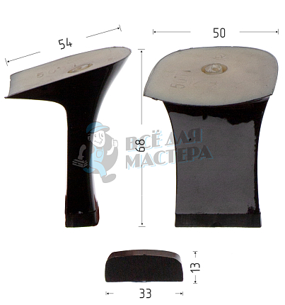 Каблуки ABS (5061) черн.лак. 6,5 см