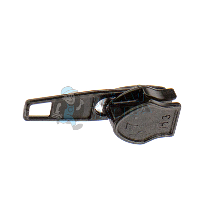 Бегунок для спиральной молнии, тип 7, автомат, цв. никель темн.