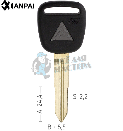 Заготовка ключа авто. пласт. TOYO9P  TY40RP79  TOY41RP  Mitsubishi КНР - Чертеж