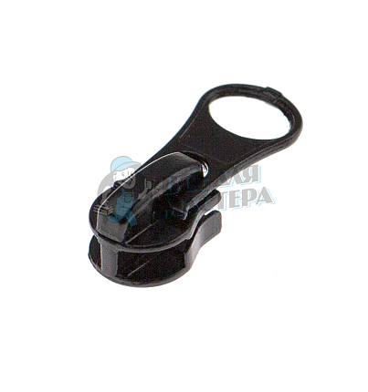 Бегунок для спиральной молнии, тип 5, автомат Груша, цв.черный 322