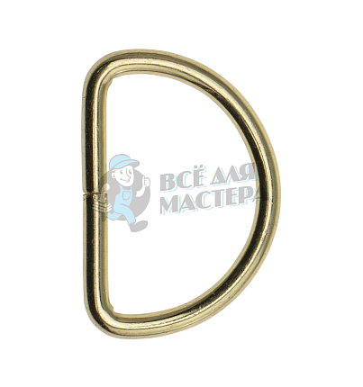 Полукольцо 25мм (толщ. 2,6мм) цв. золото.