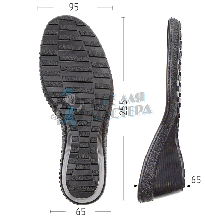 Подошва жен., Киров 80479 р. 36, цв. черный