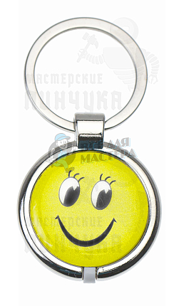 Брелок в стальном корпусе MIFARE Zero"Смайлики" // 30мм