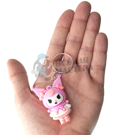 Брелок для ключей "Кошечка Куроми CUTE", цв.розовый