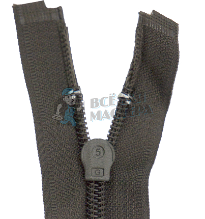 Молния спиральная (витая) тип 5 60см разъем цв 328 груша РЕВЕРС