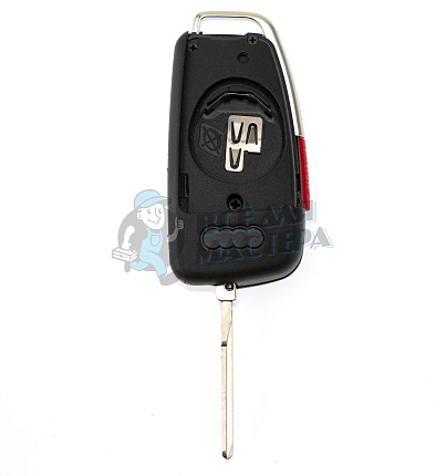 Корпус выкидного ключа HU-HAA.P1 HU66 HF55P65 3 кнопки + паника (банан) КНР // AUDI 
