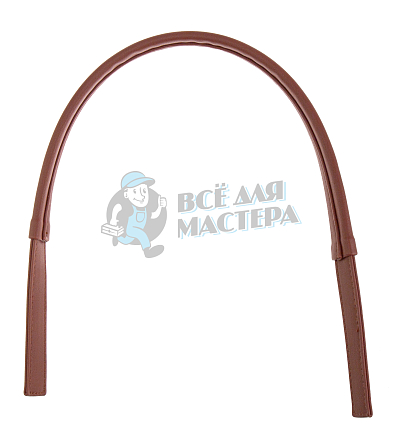 Ручка сумочная плоская с узким креплением 65см темно-рыжий