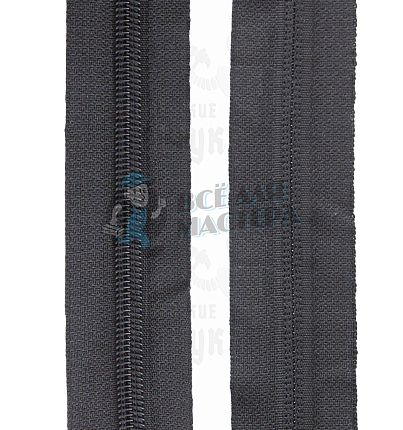 Молния-рулон Спиральная, тип 5, цвет Черный 322 