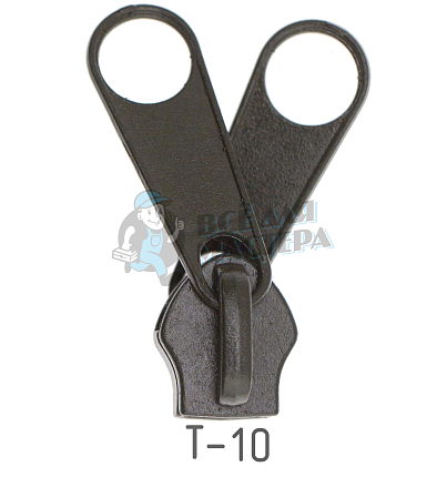 Бегунок для спиральной молнии, тип 10, сумочный, цв. хаки 328 ДВОЙНОЙ