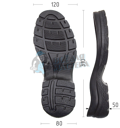 Подошва муж. Киров 115-Б р. 41, цв. черный