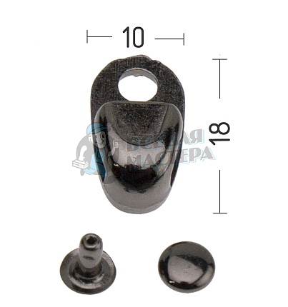 Крючок обувной+хольнитен А5724 темная гальваника