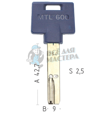 Mul-T-Lock: Профиль 264s+ Original "INTERACTIVE" - Чертеж