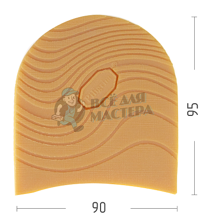 Набойка PILIGRIM Н0026, цв. темно бежевый - Чертеж