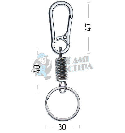Карабин с пружиной и кольцом
