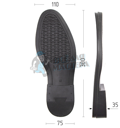 Подошва муж. Киров 90555 р. 41, цв. черный