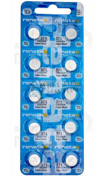 Батарейка часовая RENATA R371 SR920SW BL10 (10/100) - Чертеж