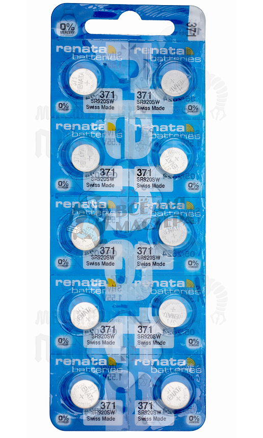 Батарейка часовая RENATA R371 SR920SW BL10 (10/100)