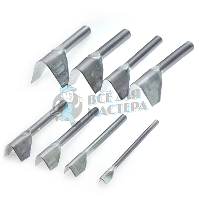 Торцеватель клиновидный V-образный для ремня или углов деталей (диаметр 10-45мм; 8шт)
