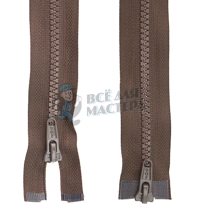 Молния Трактор "JUDSON", 80см, Тип-5, разъёмная двухзамковая, цв.т/коричневый