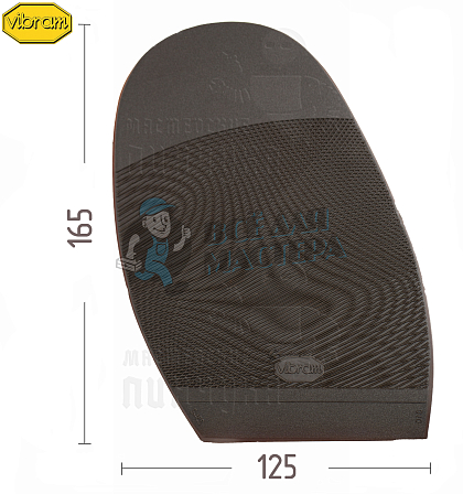 Проф. формованная VIBRAM 2342 (010) Ariel, Коричневый - Чертеж