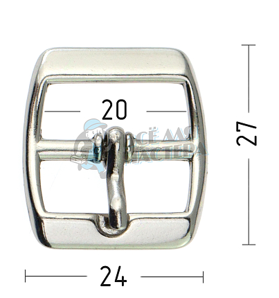 Пряжка обувная, 20мм (QCX021-20), цв.хром