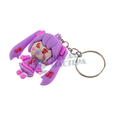 Брелок для ключей "Мику Хацунэ" цв. фиолетовый