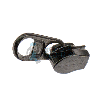 Бегунок для спиральной молнии, тип 7, сумочный, цв. никель темн.