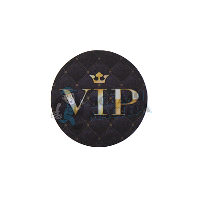 Самоклеющийся диск c картинкой VIP,сетка 40мм (H2) - Чертеж