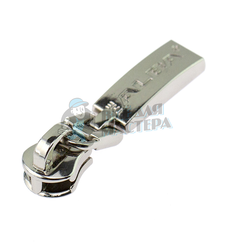 Бегунок сумочный Т5 "JX" ALBA (0613), металл, цв.светлая гальваника