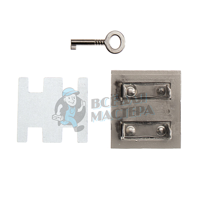 Замок портфельный 08240 цв. никель темный матовый