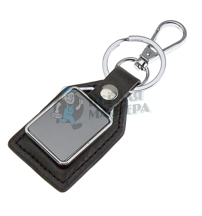 Брелок для ключей  "Сглаженные углы" двойной с карабином
