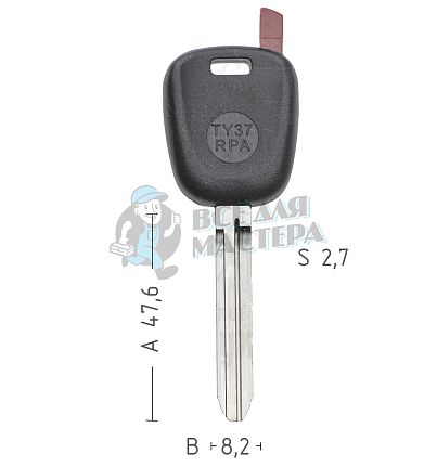 T00TY37RPB TP00TOYO-15.P2  а/пласт.с мест.п/чип TOYOTA