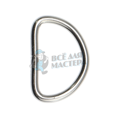 Полукольцо 20мм (толщ. 2,6мм) цв. никель. 