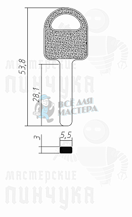 SOLEX квадрат(29×5.5×2.9) КНР