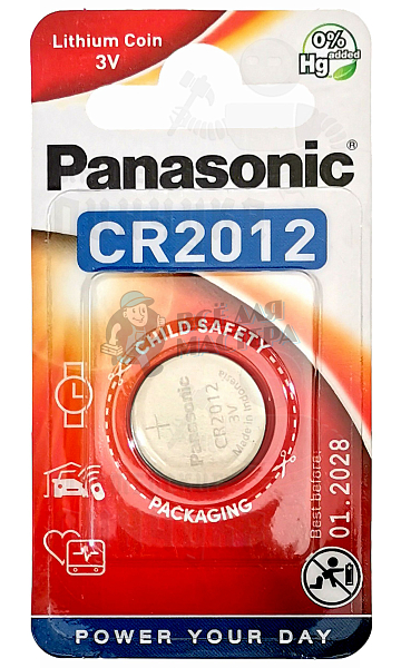 Батарейка Panasonic CR2012, 3V BL1 (1/10) - Чертеж