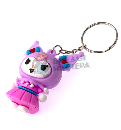 Брелок для ключей "Кошечка Куроми CUTE", цв.сиреневый