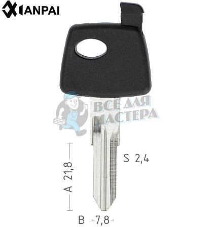 VA-34P VAC102DP VC82P авто/пласт. с метом под чип миниколба КНР - Чертеж