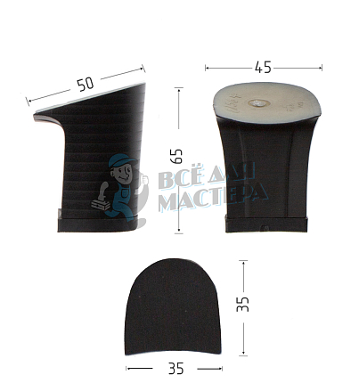 Каблуки ABS (8156) черн.полосатый 6см