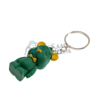 Брелок для ключей "Мишка с бабочкой"