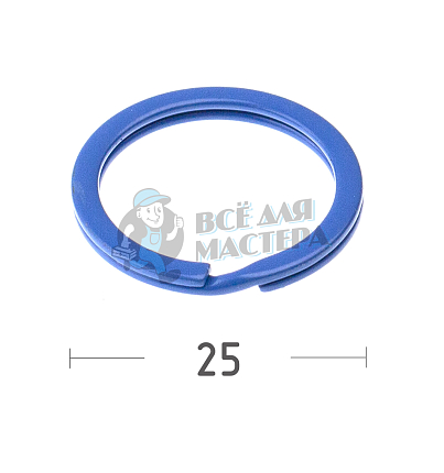 КОЛЬЦО СИНЕЕ 25D ПЛОСКОЕ