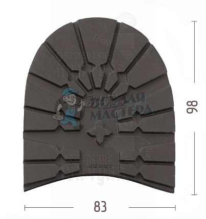 Набойка "Dunlop Tank" р.43-44, цв. коричневый, 8мм