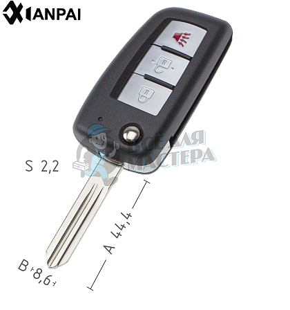 Корпус  NISSAN NSN14 3кн выкидн КНР - Чертеж