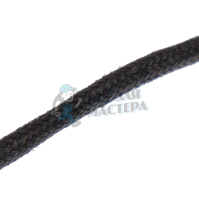 Шнурок черный, круглый толстый воскованый 75 см (Art.415)