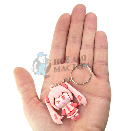 Брелок для ключей "Мику Хацунэ" цв. розовый